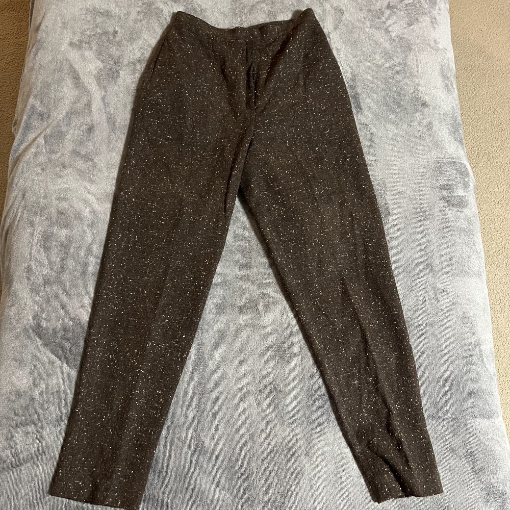 Jones New York VTG Womens Size 6 Dress Pants Brown Speckled Pure Wool